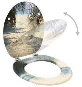 Tavoletta WC con Coperchio MDF Design Spiaggia