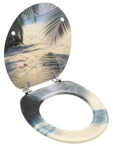 Tavoletta WC con Coperchio MDF Design Spiaggia