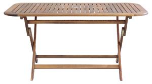 SOLEA - set tavolo da giardino pieghevole salvaspazio 150x80 compreso di 4 sedie in legno massiccio di acacia
