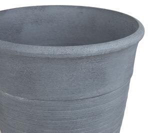 Vaso per piante Fioriera in poliresina in pietra grigia solida quadrata ø 50 cm per tutte le stagioni Beliani
