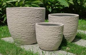 Set di 3 vasi da giardino