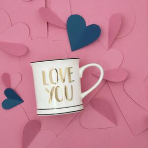 Mug in ceramica Love You Gold con dettaglio interno - Sass & Belle
