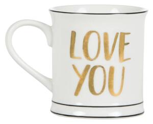 Sass & Belle Mug in ceramica Love You Gold con dettaglio interno
