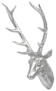 Figura decorativa argentata 67 cm DEER Beliani
