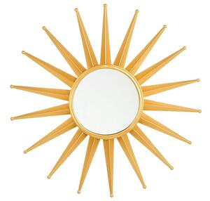 Specchio da parete color oro ø60 cm Beliani