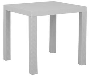 Tavolo da pranzo da giardino grigio chiaro 80 x 80 cm 4 posti quadrato minimalista Beliani