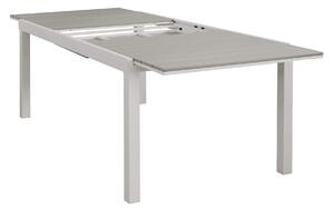 TRIUMPHUS - set tavolo da giardino allungabile 180/240x100 compreso di 4 poltrone in alluminio e polywood