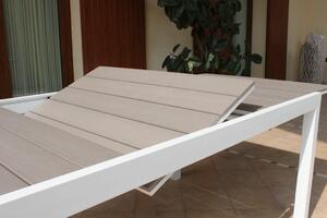TRIUMPHUS - tavolo da giardino allungabile in alluminio e polywood 180/240x100