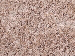 Tappeto ad tappetino Shaggy Beige con cotone 80 x 150 cm Rettangolare a pelo lungo trapuntato Beliani
