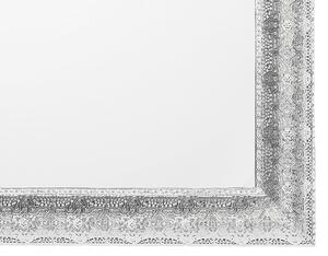 Specchio da parete color argento con cornice decorativa quadrata da 65 cm soggiorno camera da letto Beliani