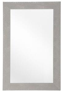 Specchio da parete grigio 60 x 91 cm finitura opaca cornice spessa Beliani
