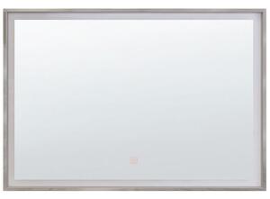 Specchio da bagno illuminato a LED Rettangolare 60 x 80 cm Glamour Beliani