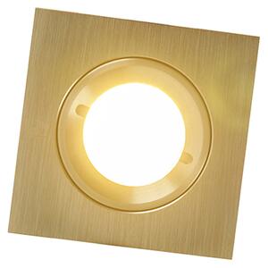 Set di 6 faretti da incasso moderni oro quadrati IP44 - Xena