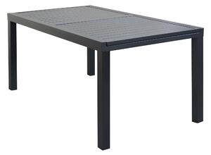 DEXTER - set tavolo da giardino allungabile in alluminio 160/240x90 compreso di 6 poltrone in alluminio e textilene
