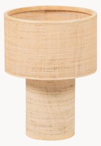 Lampada da tavolo in rafia tessuta a mano Syro