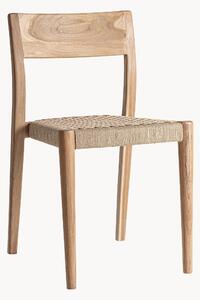 Sedia impilabile in legno di teak Caen