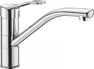 Miscelatore monocomando Delabie SPT con bocca girevole H.155 L.230, maniglia ad arco