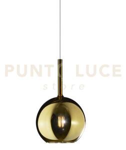 Lampadario a sospensione vetro 1555 grande oro 1 luce attacco e27 r
