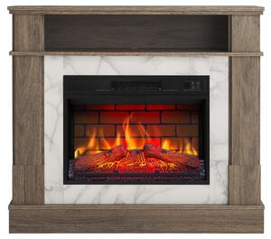 Camino elettrico ArtiFlame For Living AF23BS, finitura legno grigio – camino autoportante con effetto fiamma 3D, illuminazione a LED, 1,8 kW, adatto per ambienti fino a 30 m²