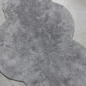 Tappeto Nuvola in 100% Cotone Antiscivolo e Lavabile in Lavatrice Grigio