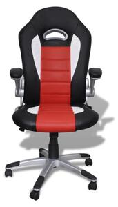 Sedia ufficio in pelle design moderno rosso