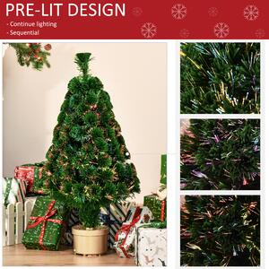 HOMCOM Albero di Natale Alto 195cm Realistico con Pigne Decorative