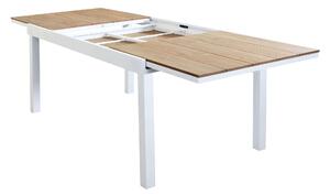 VIDUUS - set tavolo 160/240x95 struttura in alluminio bianco compreso di 4 sedute