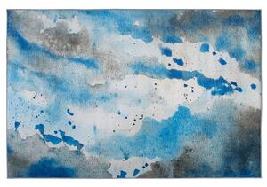 Tappeto blu/grigio 140 x 200 cm Beliani