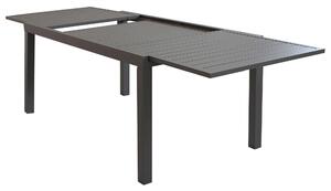 DEXTER - set tavolo 160/240x90 struttura e piano in alluminio compreso di 4 sedute