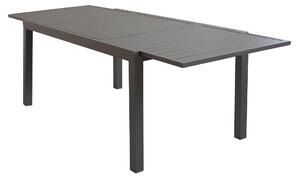 DEXTER - set tavolo 160/240x90 struttura e piano in alluminio compreso di 4 sedute
