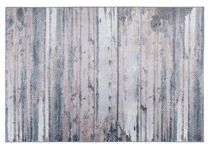 Tappeto grigio e beige poliestere 140 x 200 cm a pelo corto moderno motivo astratto Beliani