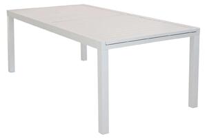 DEXTER - set tavolo 200/300x100 struttura e piano in alluminio compreso di 8 sedute