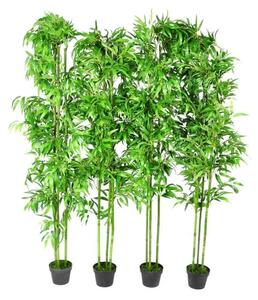 Set Bambù 4 pz Artificiali Ornamentali da Interno 190 cm