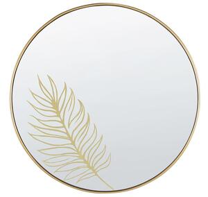 Specchio da parete ø 57 cm in color oro Beliani