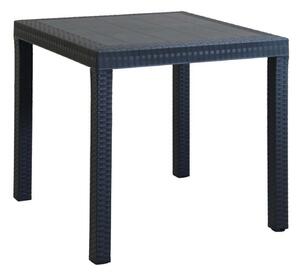 CALIGOLA - set tavolo fisso in wicker cm 80x80x74 h compreso di 4 sedute