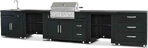 Cucina angolare da esterno a 5 pezzi con lavello e barbecue - Oviala Memphis