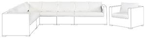 Set di fodere color bianco crema per cuscini del divano Beliani