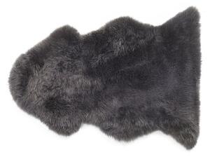 Tappeto in pelle Pelle di montone grigio scuro Fodera morbida per soggiorno Camera da letto Beliani