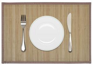 242108 6 Bamboo Placemats 30 x 45 cm Brown
