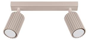 Faretto grigio tortora in metallo 6,5x30 cm Gleam – Sollux