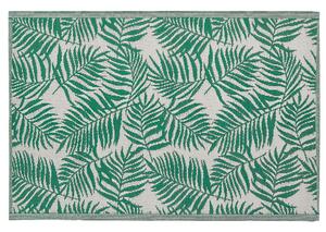 Tappeto da esterno verde menta sintetico 120 x 180 cm foglia di palma motivo floreale moderno balcone patio terrazza Beliani