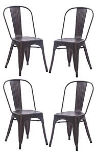 AGATHA - set di 4 sedie moderne in metallo