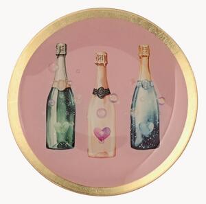 Piatto in vetro Champagne