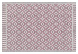 Tappeto tappetino Rosa Materiale Sintetico 120 x 180 cm Per Interni Esterni Motivo Geometrico Moderno Balcone Patio Beliani