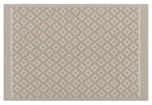 Tappeto da tappetino Beige Materiale Sintetico 120 x 180 cm Per Interni Esterni Motivo Geometrico Moderno Balcone Patio Beliani