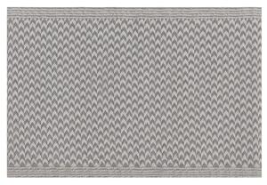 Tappeto per esterni Grigio Materiali sintetici Rettangolare 60 x 90 cm Motivo Chevron Accessori per balconi Beliani