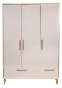 Armadio per bambini color crema/di colore naturale con effetto rovere 138x200x55 cm Jil – Roba