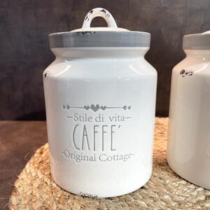 Nuvole Di Stoffa Barattolo in ceramica CAFFE ' con Coperchio Ermetico Linea Secret Garden