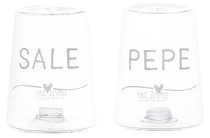 Simple Day Set Sale e Pepe in Vetro Borosilicato con Cuore 6x7,5 cm
