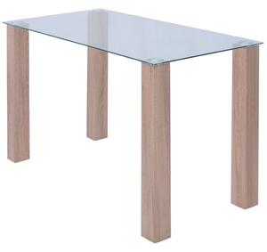 Tavolo da Pranzo in Vetro 120x60x75 cm
